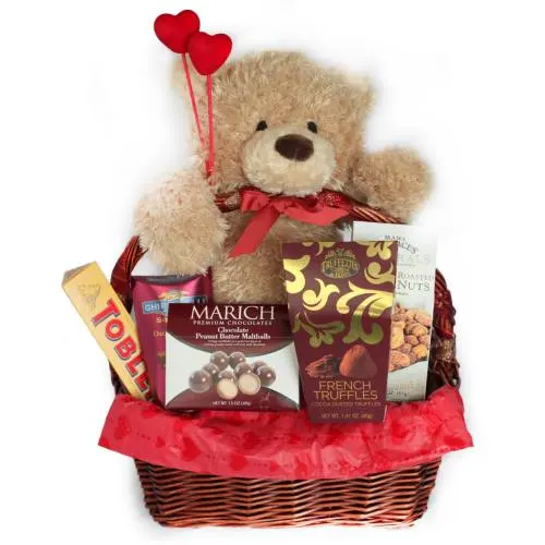 Teddy N Chocolate Love Basket