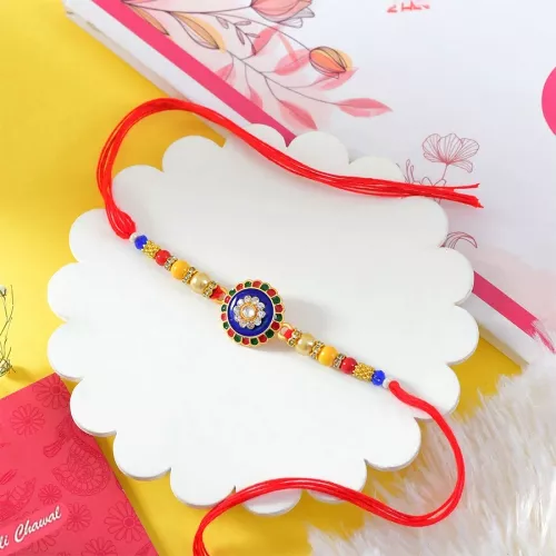 Single Rakhi with Blessings Set