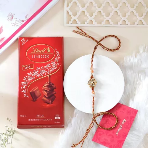 Delightful Rakhi with Chocolate Treat