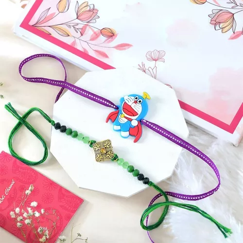 Double Delight: Kids Rakhi Set