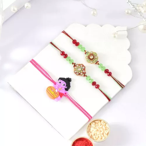 Joyful Floral Rakhi Gift Set