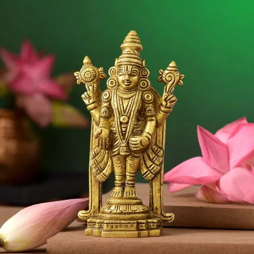 Divine Vishnu Brass Figurine