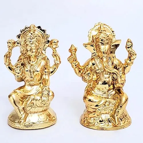 Shimmering Lakshmi Ganesha Duo