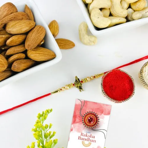 Spiritual Krishna Rakhi with Dry Fruits