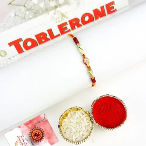 Elegant Rakhi and Chocolate Duo