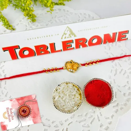 Spiritual Radhakrishna Rakhi & Toblerone Surprise