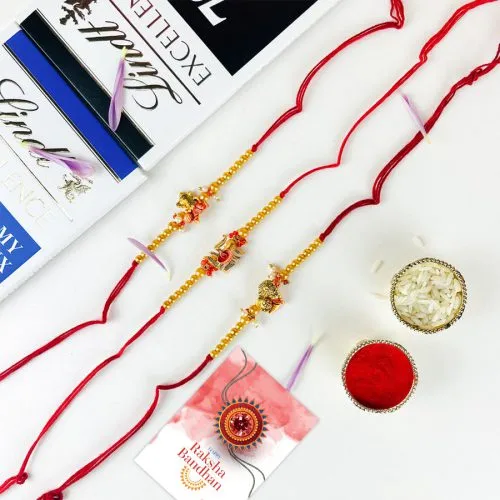 Elegant Rakhi Set with Lindt Treats