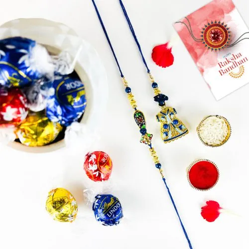 Exquisite Bhai Bhabhi Rakhi & Truffles Gift