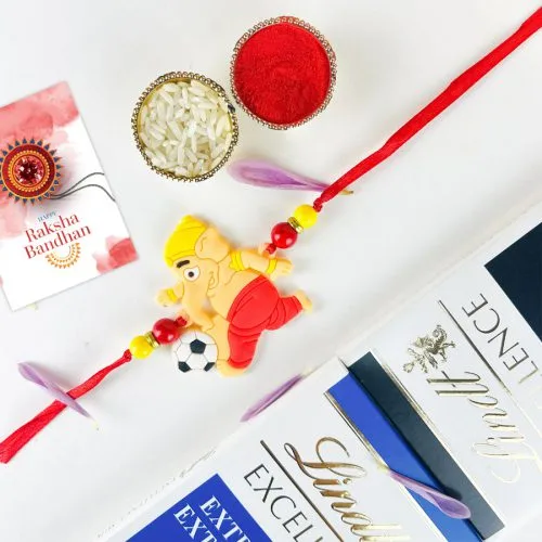 Charming Kids Ganesh Rakhi & Lindtt Combo