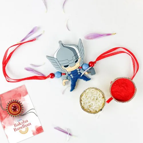 Playful Kids Superhero Rakhi Gift