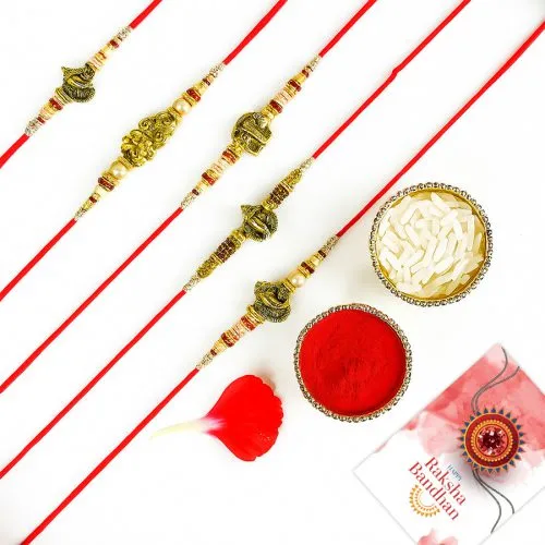 Traditional Rakhi Set & Gulab Jamun Combo