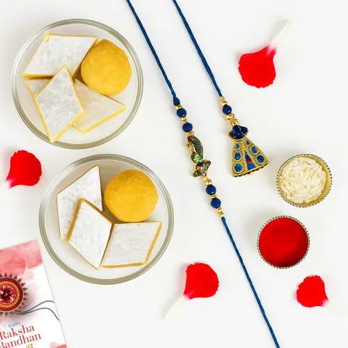 Heartwarming Bhaiya Bhabhi Rakhi & Sweets Combo