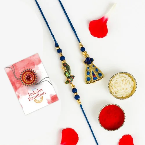 Charming Bhaiya Bhabhi Rakhi Set