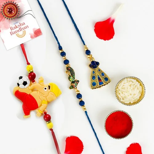 Ganesh Glow & Sibling Show Rakhi Pack