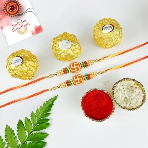 Sweet Swastik Rakhi Celebration Pack