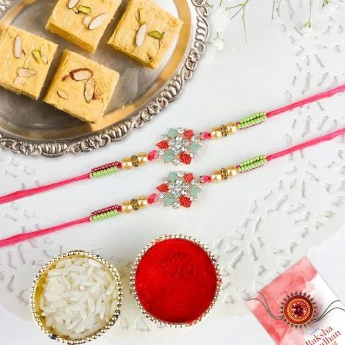 Sweet Moments with Meenakari Rakhis