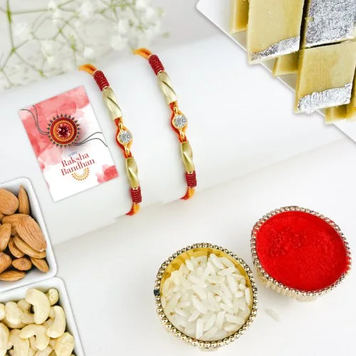 Premium AD Rakhi Gift Hamper