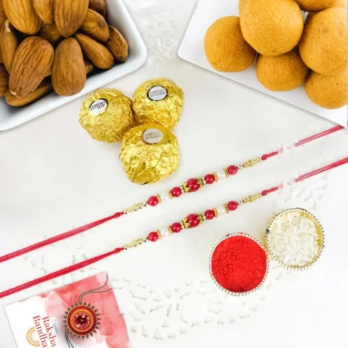 Traditional Beaded Rakhi Gift Hamper
