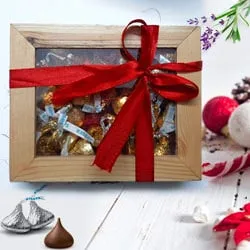 Send Wooden Gift Box from Hersheys Kisses