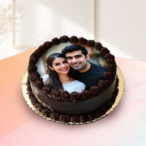 Indulgent Chocolate Photo Cake for Chocolate Day