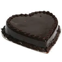 Delectable Heart Shaped Chocolate Truffle Cake
