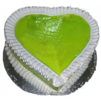 Gift Heart-Shaped Kiwi Cake
