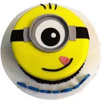Online 1 eyed Minions Fondent Cake for Kids