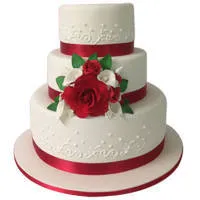 Send Enticing 3 Tier Wedding Cake