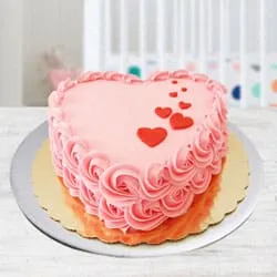 Send Delicious Heart Shaped Strawberry Cake