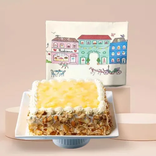 Eggless Pineapple Delight Cake