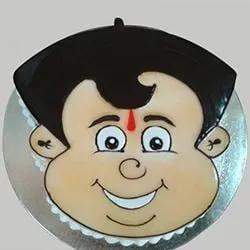 Mouth-Watering Chota Bheem Shaped Cake for Kids