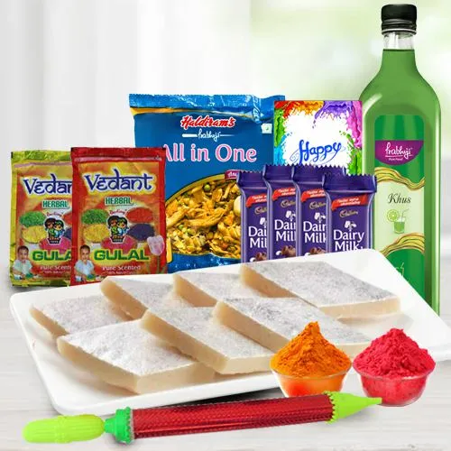 Special Heart Winning Array of Holi Gifts Hamper