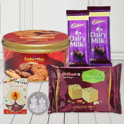 Assorted Cookies Cadbury Chocolates nd Haldirams Sweets on Diwali