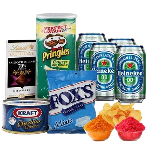 Exclusive Heineken Beer n Imported Chocolates Holi Gift Hamper