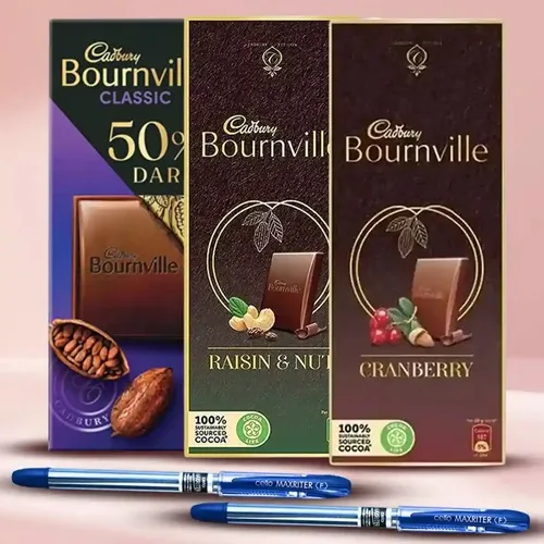 Delicious Cadbury Bournville Chocolate in 2pcs Ball Point Pen