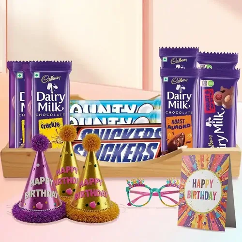 Delightful Birthday Chocos N Assortments Gift Hamper
