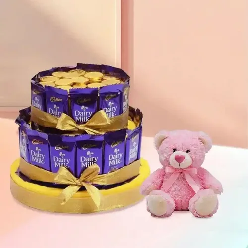 Marvelous Chocolate Arrangement N 6 inch Teddy