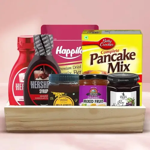 Delicious Pan Cake N Assortments Breakfast Gift Hamper