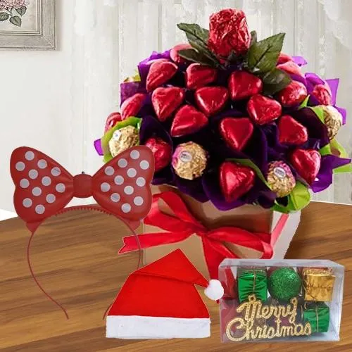 Exclusive Heart Shaped Handmade N Ferrero Rocher Chocos<br>