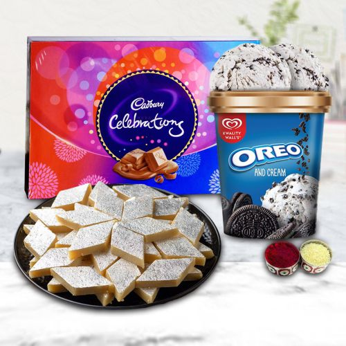 Tasty Kwality Walls Oreo Ice Cream with Sweets n Chocolates