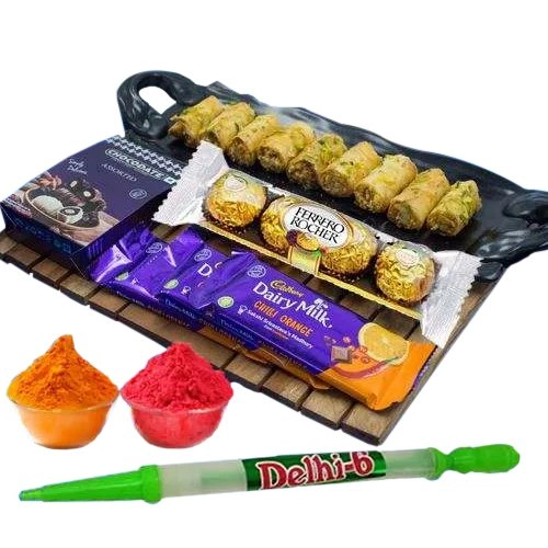 Exclusive Baklawa Sweets N Chocolates with Pitchakari N Gulal on Holi
