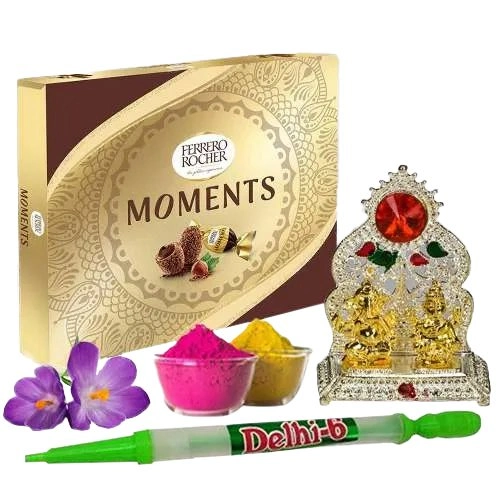 Decorative Lord Mandap N Ferrero Moments with Pitchakari N Herbal Gulal
