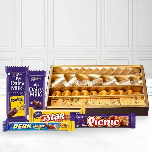 Assorted Haldirams Sweets with Cadbury Chocolates