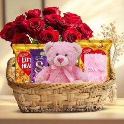 Send Gift Hamper of Love Gifts N Red Roses