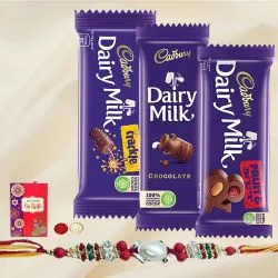 Assorted Cadbury Chocolate Pack with Rakhi