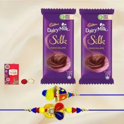 Cadburys Silk with Bhaiya Bhabhi Rakhi Set