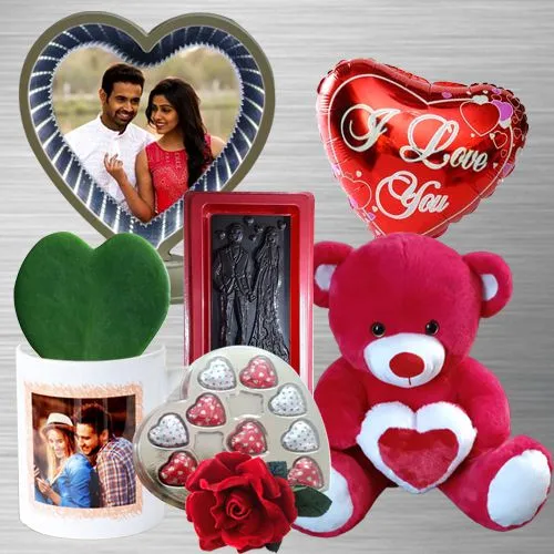 Admirable Jumbo Valentine Gift Combo for Fiancee