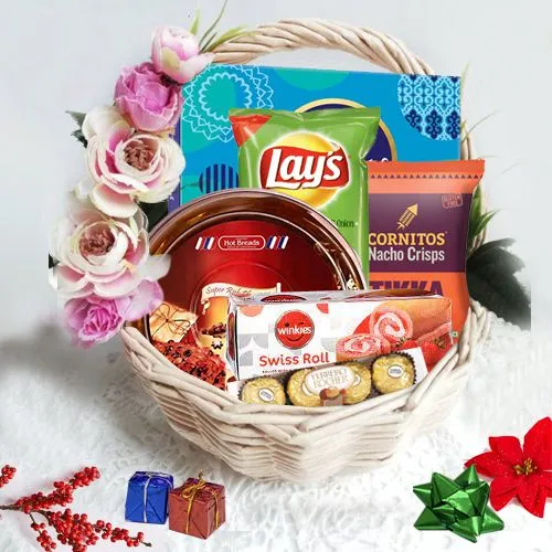 Holly Jolly Enjoyable Gift Basket with Chocolates for Xmas