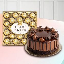 Enchanting Combo of Ferrero Rocher N Chocolate Cake