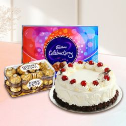 Magical Ferrero Rocher and Cadbury Celebration with White Forest Cake